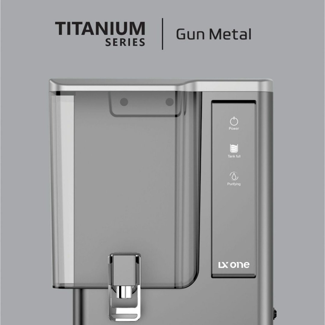 LX One Titanium Series Gun Metal RO purifier